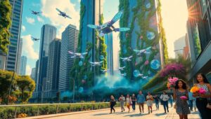 Harmony of Nature and Technology jMi – free AI stock image