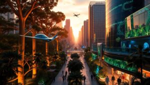 Harmony of Nature and Technology oeP – free AI stock image
