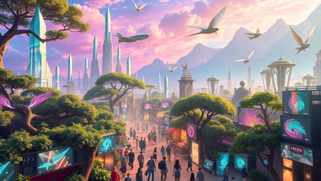 Harmony of Nature and Technology ZHk – free AI stock image