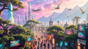 Harmony of Nature and Technology ZHk – free AI stock image