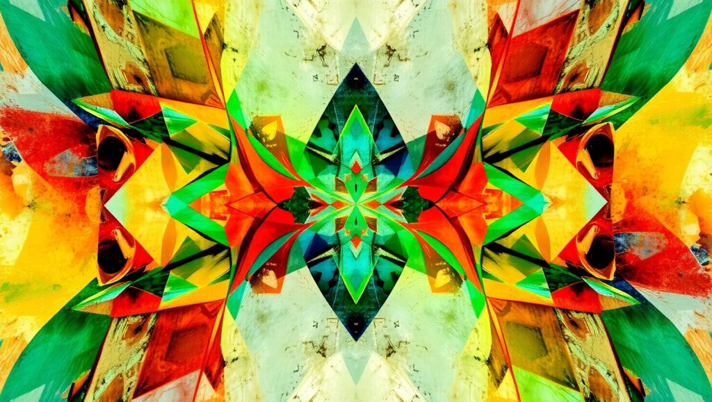 Harmony of Shapes and Colors – free AI stock image