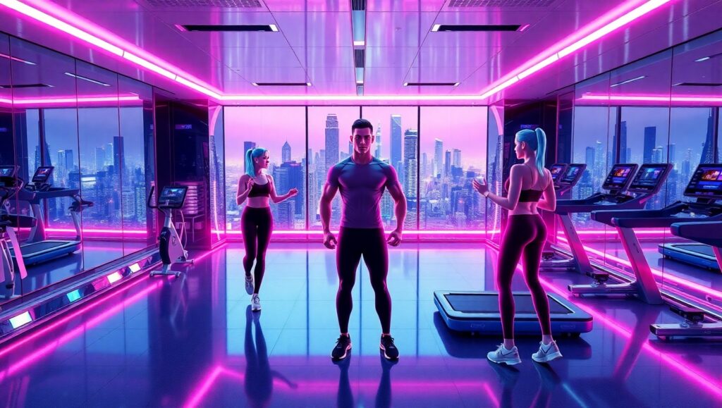 High-Tech Fitness Revolution – free AI stock image