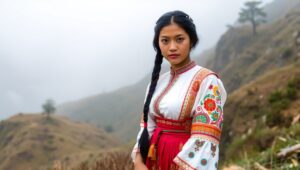 Highland Tradition: A Vibrant Costume – free AI stock image