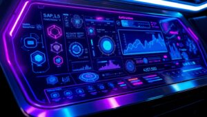Holographic Control Panel of the Future – free AI stock image