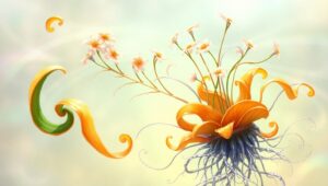 Imaginary Flora in Ethereal – free AI stock image
