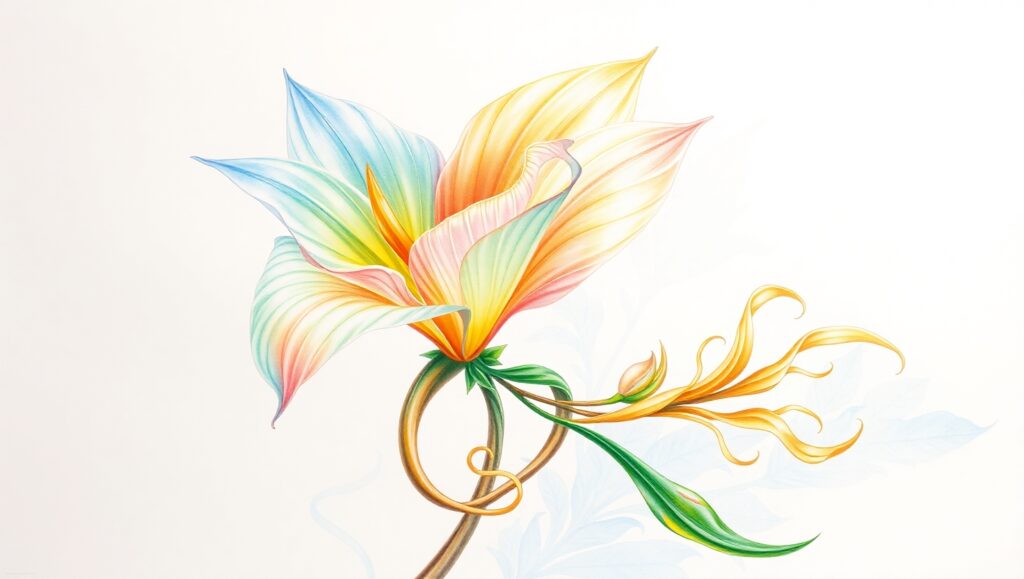 Imaginary Hybrid Flower Discovery – free AI stock image
