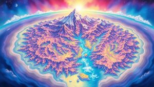 Imaginary Island Topographic Landscape oE7 – free AI stock image
