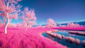 Infrared Dreamscape of Serenity – free AI stock image