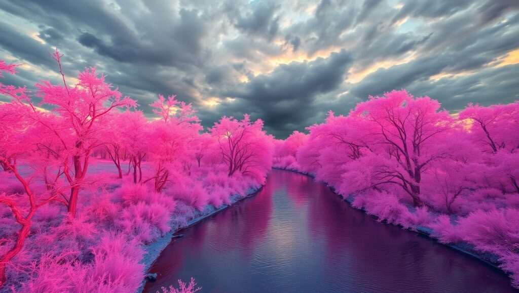 Infrared Fantasy Landscape – free AI stock image