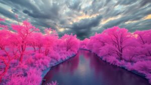 Infrared Fantasy Landscape – free AI stock image