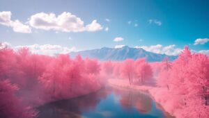 Infrared Forest in Surreal Colors – free AI stock image