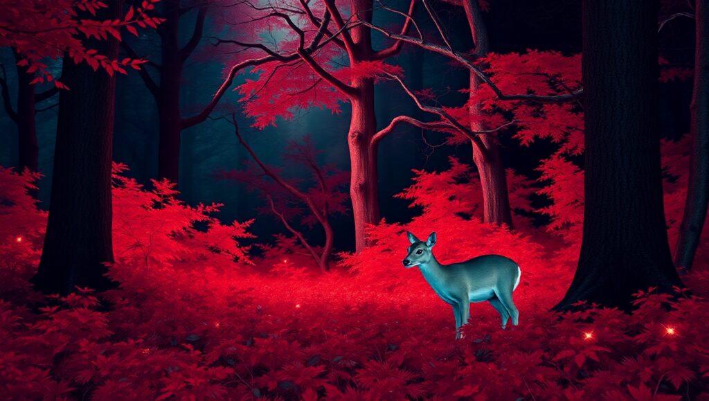 Infrared Forest Serenity Unveiled – free AI stock image