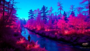 Infrared Serenity in the Forest – free AI stock image
