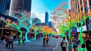 Interactive Urban Wildlife Encounter – free AI stock image