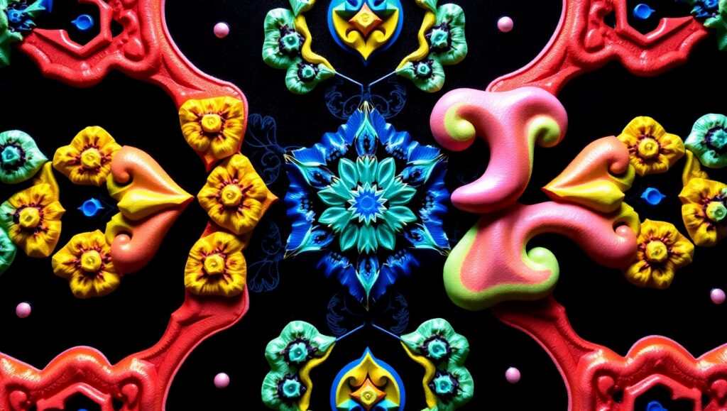 Interplay of Order and Chaos – free AI stock image