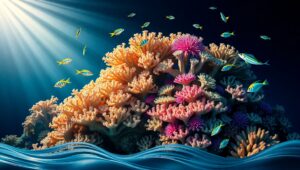 Intricacies of Coral Reef Life – free AI stock image