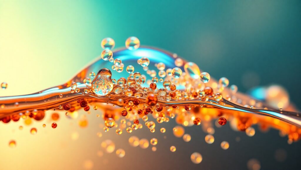 Intricate Microcosm of Water Droplets – free AI stock image