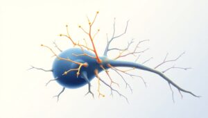 Intricate Structure of a Neuron – free AI stock image