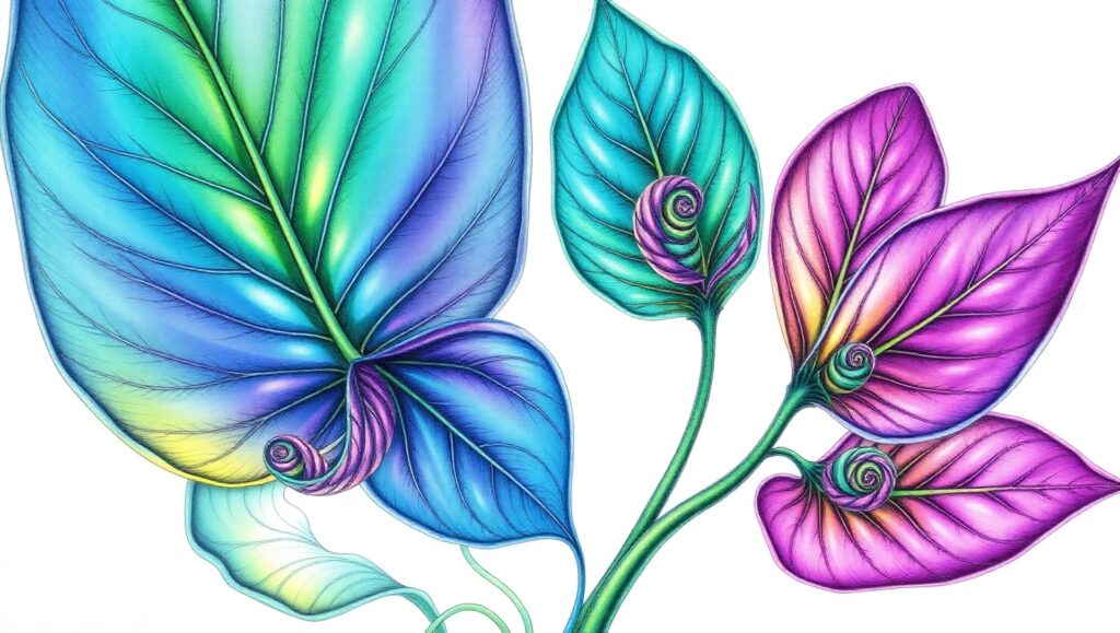 Iridescent Flora of Imagination – free AI stock image