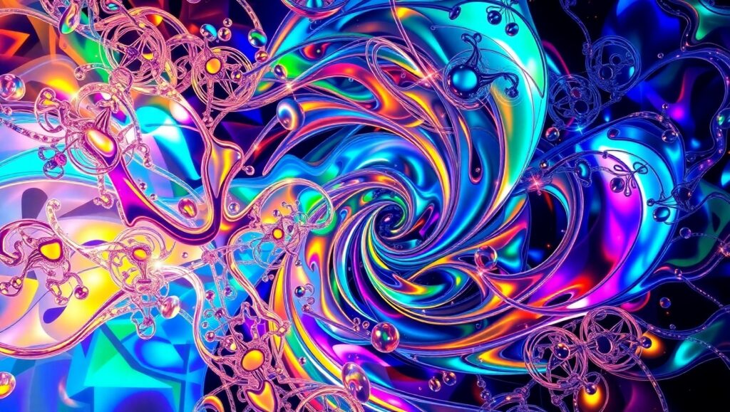 Kaleidoscope of Organic Geometry – free AI stock image