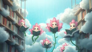 Library of Floating Dreams – free AI stock image