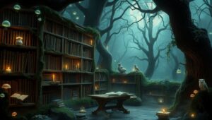 Library of Whispering Enchantment – free AI stock image