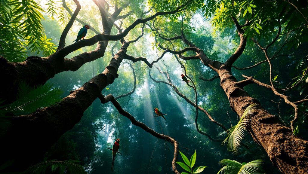 Life Above the Rainforest Floor – free AI stock image
