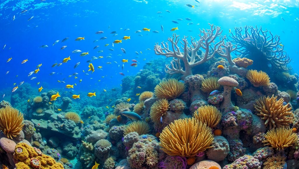 Life Beneath the Coral Waves 4TT – free AI stock image