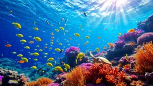 Life Beneath the Coral Waves jXs – free AI stock image