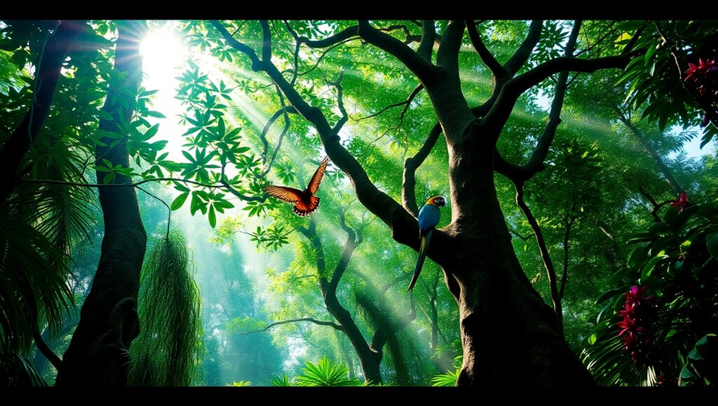 Life Beneath the Rainforest Canopy – free AI stock image