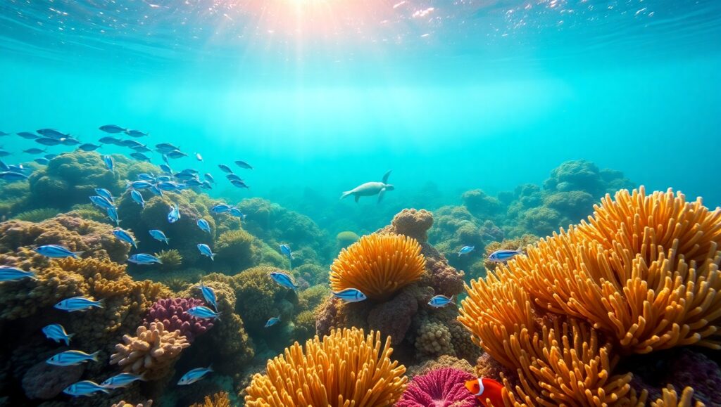 Life Under the Colorful Sea – free AI stock image