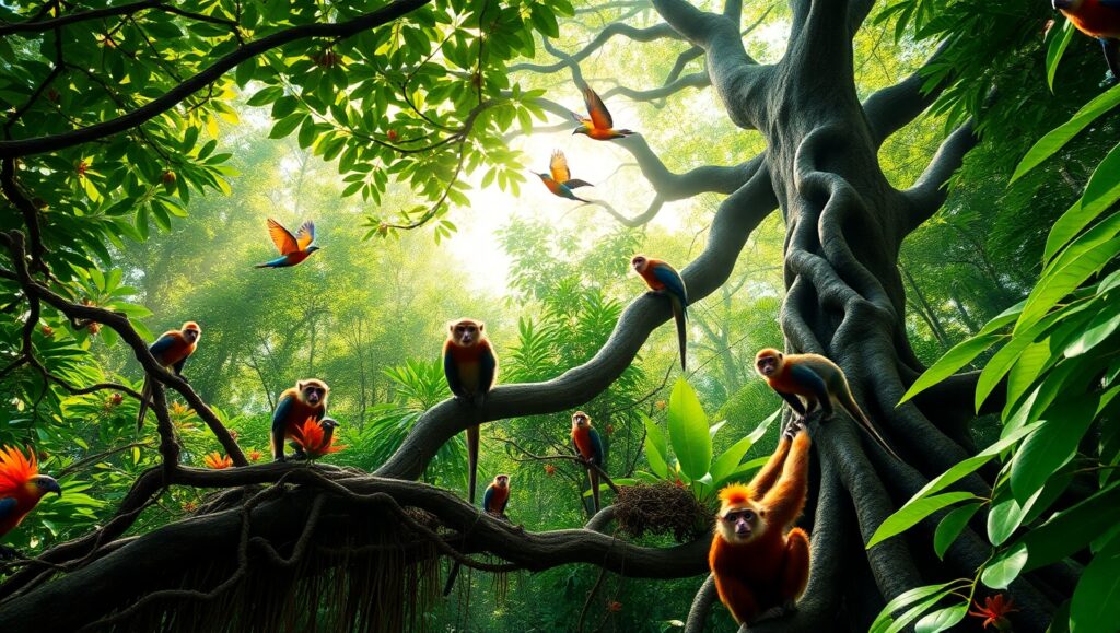 Life Under the Rainforest Canopy – free AI stock image