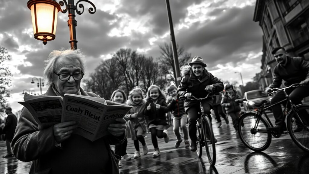 Life’s Moments on City Streets – free AI stock image