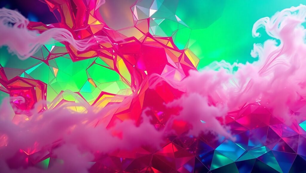 Liquid Glass Symphony of Shapes – free AI stock image