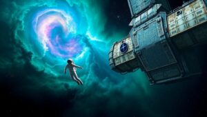 Lost in the Cosmic Expanse – free AI stock image