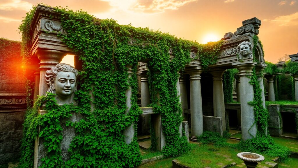 Lost Temples of a Forgotten Civilization – free AI stock image
