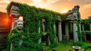 Lost Temples of a Forgotten Civilization – free AI stock image