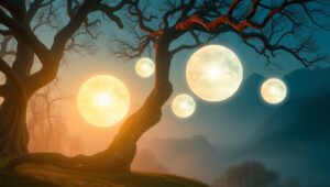 Luminescent Serenity in Nature – free AI stock image