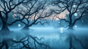 Luminous Harmony in Nature – free AI stock image