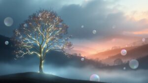 Luminous Tree of Harmony – free AI stock image