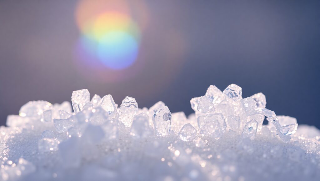 Macro Ice Crystal Marvels – free AI stock image