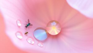 Macro Magic in Nature’s Drops – free AI stock image