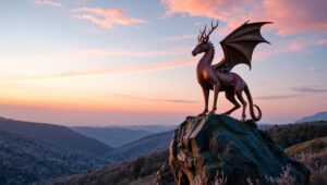 Majestic Bronze Hybrid Creature – free AI stock image