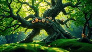 Majestic Tree Under a Gentle Sky – free AI stock image