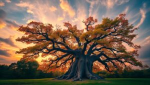 Majesty of the Colossal Tree – free AI stock image