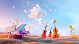 Melodic Forest of Dreams – free AI stock image