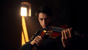 Melody in Shadows and Light – free AI stock image