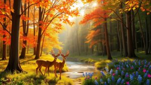 Melody of the Enchanted Forest – free AI stock image