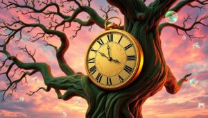 Melting Time in a Dreamscape – free AI stock image