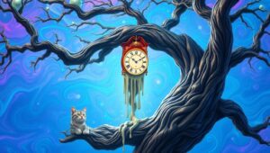 Melting Time in a Dreamscape – free AI stock image